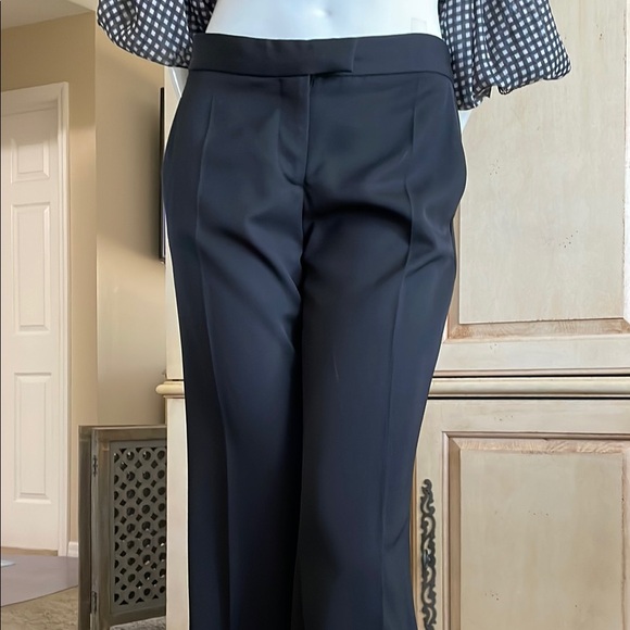 Stella McCartney Black Wool Wide Leg Pants Tuxedo Stripe down sides 40 NWT - Picture 4 of 16